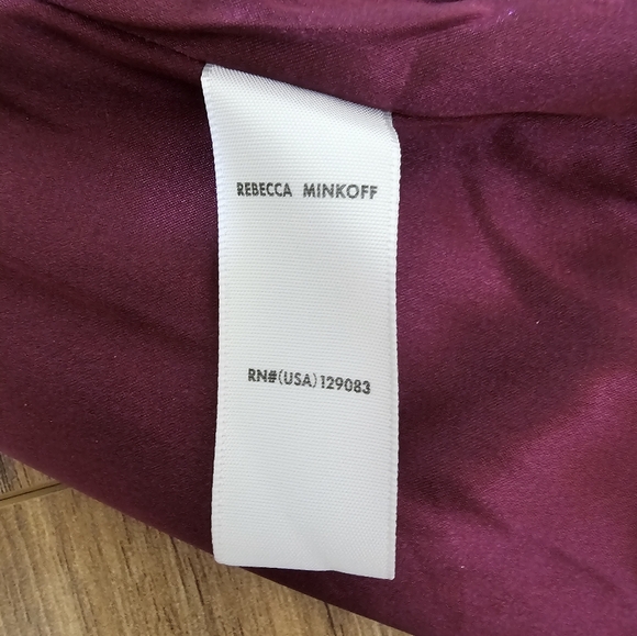 New REBECCA MINKOFF Vienne Velvet Fushia Mini Dress - Picture 10 of 11